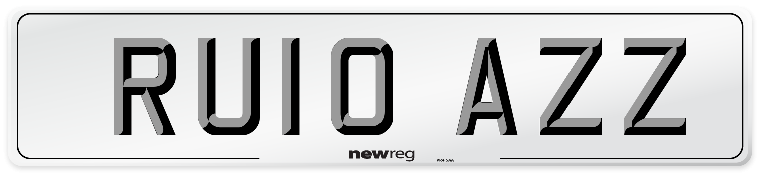RU10 AZZ Number Plate from New Reg